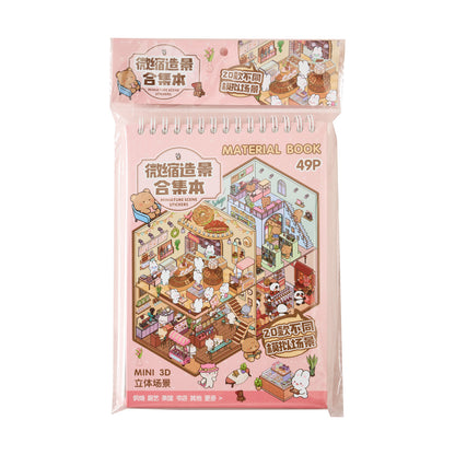 3D Miniature Landscape Scenery Sticker Book